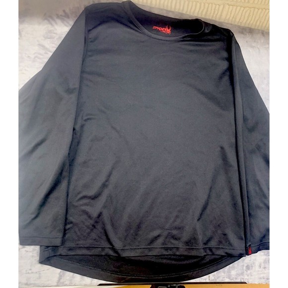 Spyder Active Long Sleeve Men's Size XL Pullover Activewear Shirt Black - Picture 6 of 10